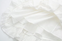 Load image into Gallery viewer, Pure Dignified White Dress Summer Lady Square Collar Mid Length Dress Women