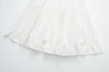 Load image into Gallery viewer, Pure Dignified White Dress Summer Lady Square Collar Mid Length Dress Women