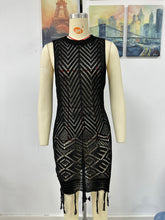 Load image into Gallery viewer, Spring Summer Dress Tassel Hollow Out Cutout Women Knitwear