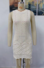 Load image into Gallery viewer, Spring Summer Dress Tassel Hollow Out Cutout Women Knitwear