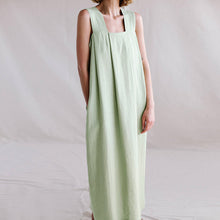 Load image into Gallery viewer, Ramie Sleeveless Maxi Dress Spring Summer French Design Loose Linen Cotton Linen Square Collar Cami Dress