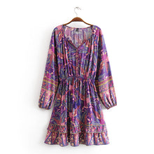 Load image into Gallery viewer, Women Rayon Positioning Tassel Copper Cylinder Elastic Waist Dress
