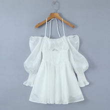 Load image into Gallery viewer, Women White Sexy Tulle Dress Summer Sexy Pleated Tube Top Cami Dress
