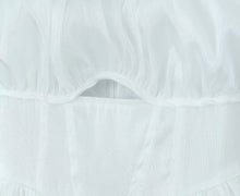 Load image into Gallery viewer, Women White Sexy Tulle Dress Summer Sexy Pleated Tube Top Cami Dress