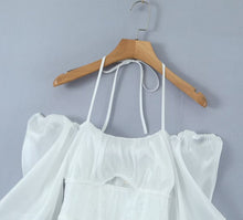 Load image into Gallery viewer, Women White Sexy Tulle Dress Summer Sexy Pleated Tube Top Cami Dress