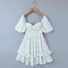 Load image into Gallery viewer, Women Dress Women Summer off Shoulder Square Collar Puff Sleeve Short Dress