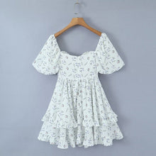 Load image into Gallery viewer, Women Dress Women Summer off Shoulder Square Collar Puff Sleeve Short Dress