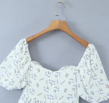 Load image into Gallery viewer, Women Dress Women Summer off Shoulder Square Collar Puff Sleeve Short Dress