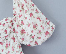 Load image into Gallery viewer, Women Clothing Summer Spicy Puff Sleeve Sexy Pink Printing Waist Dress