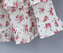 Load image into Gallery viewer, Women Clothing Summer Spicy Puff Sleeve Sexy Pink Printing Waist Dress