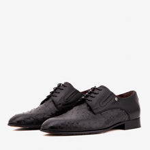 Load image into Gallery viewer, The Porto Alegre Black Leather Derby Men Shoe