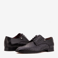 Load image into Gallery viewer, The Porto Alegre Black Leather Derby Men Shoe
