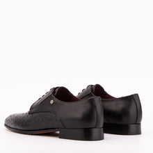 Load image into Gallery viewer, The Porto Alegre Black Leather Derby Men Shoe