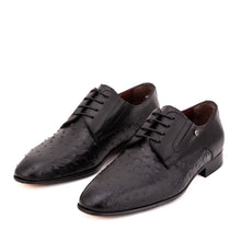 Load image into Gallery viewer, The Porto Alegre Black Leather Derby Men Shoe