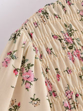 Load image into Gallery viewer, Autumn Women Clothing Printed Lace up Elastic Tiered Dress