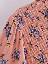 Load image into Gallery viewer, Autumn Women Clothing Printed Lace up Elastic Tiered Dress