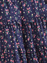 Load image into Gallery viewer, Autumn Women Clothing Printed Lace up Elastic Tiered Dress