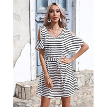 Load image into Gallery viewer, Women Spring Summer Explosions Foreign Trade Slim Striped Dress