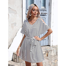 Load image into Gallery viewer, Women Spring Summer Explosions Foreign Trade Slim Striped Dress