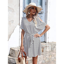 Load image into Gallery viewer, Women Spring Summer Explosions Foreign Trade Slim Striped Dress