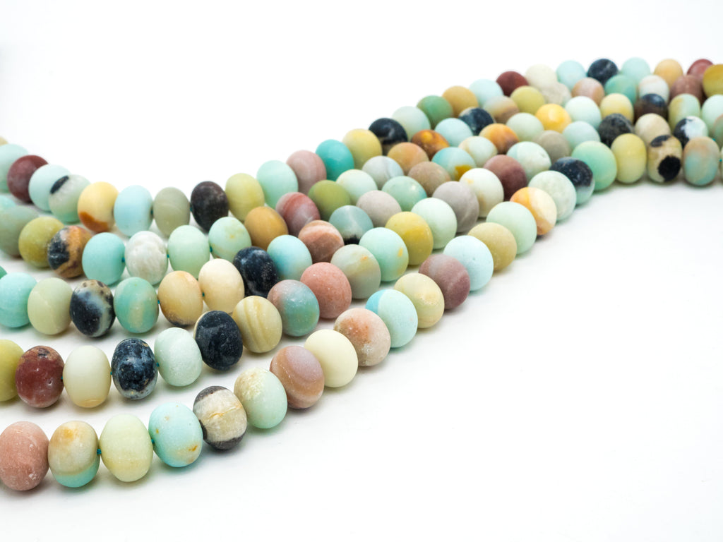 Quality Natural Rondelle Matte Amazonite beads,5x8/8x12mm/15x20,SKU#U231