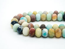 Load image into Gallery viewer, Quality Natural Rondelle Matte Amazonite beads,5x8/8x12mm/15x20,SKU#U231