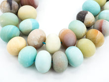 Load image into Gallery viewer, Quality Natural Rondelle Matte Amazonite beads,5x8/8x12mm/15x20,SKU#U231