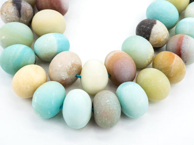 Quality Natural Rondelle Matte Amazonite beads,5x8/8x12mm/15x20,SKU#U231