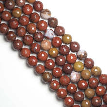 Load image into Gallery viewer, Genuine Red Yellow Agate Round Faceted Beads, Sku#U1748