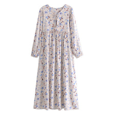 Load image into Gallery viewer, Maxi Dress Elegant Floral Dress Women Spring Autumn