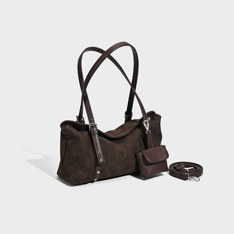 Retro Suede Pillow Bag For Women - Large Capacity Crossbody Shoulder Bag