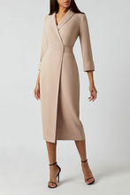 Load image into Gallery viewer, Spring Women Clothing Solid Color Collar Long Sleeve Dress