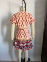 Load image into Gallery viewer, Women Printed Fresh High Waist Short Sleeve Dress