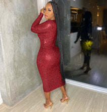 Load image into Gallery viewer, Women Clothing Graceful Fashionable Deep V Plunge Bronzing Fabric Dress Women Clothing