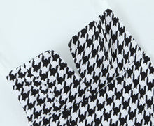 Load image into Gallery viewer, Fall Women Clothing Houndstooth Knitted All Matching V neck Strap Dress