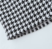 Load image into Gallery viewer, Fall Women Clothing Houndstooth Knitted All Matching V neck Strap Dress