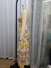 Load image into Gallery viewer, Summer Pullover Spaghetti Strap Lace Up Tube Top Hem Slit Sexy Dress A Line Dress