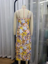 Load image into Gallery viewer, Summer Pullover Spaghetti Strap Lace Up Tube Top Hem Slit Sexy Dress A Line Dress