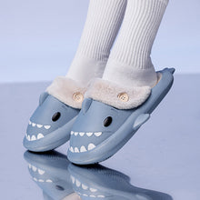 Load image into Gallery viewer, Unisex Shark House Slippers | EVA Couple Slippers with Button