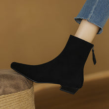 Load image into Gallery viewer, Suede Leather Ankle Boots