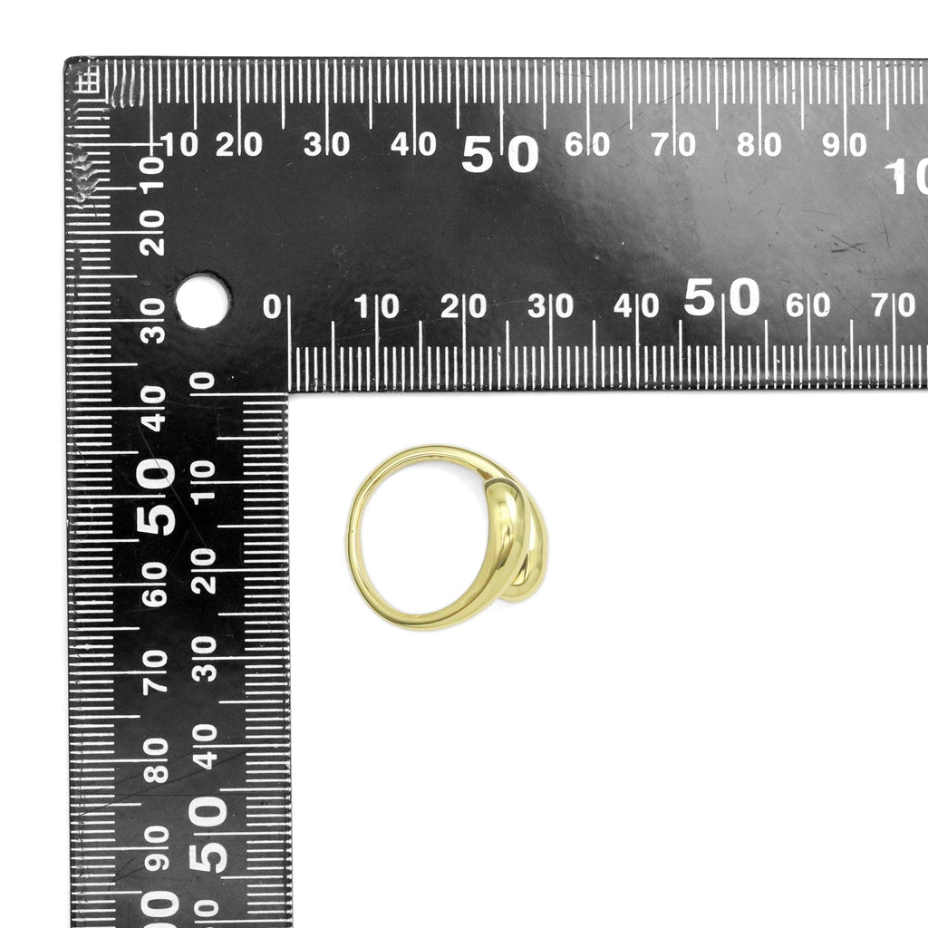Plain Gold Silver Wrap Adjustable Ring, Sku#A195