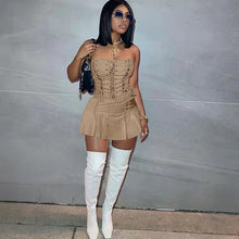 Load image into Gallery viewer, Women Sexy Cutout Eyelet Sleeveless Dress Crisscross
