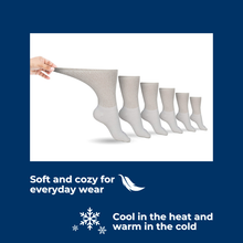Load image into Gallery viewer, Men's Cotton Diabetic Crew Socks (Assorted)