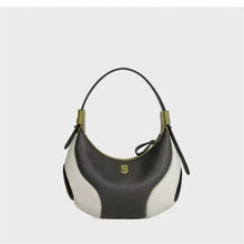 Load image into Gallery viewer, Women's Genuine Leather Crescent Crossbody Bag - Underarm Shoulder Bag with Multiple Compartments
