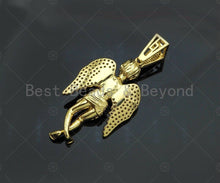Load image into Gallery viewer, CZ Micro Pave Large Prayer Angel Shape Pendant/Charm, sku#L491