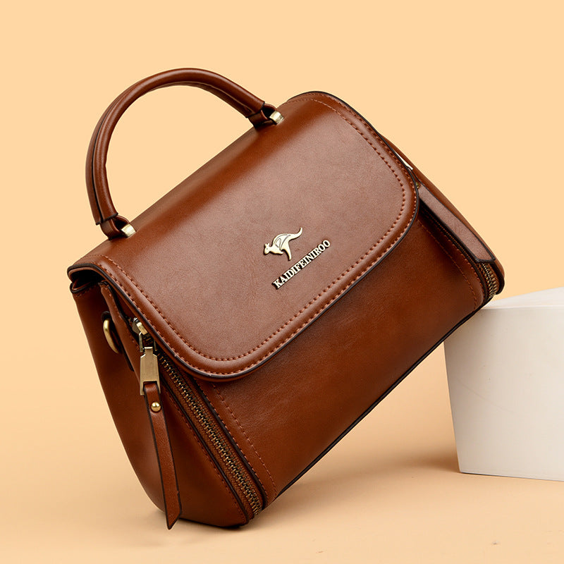 Retro Textured Tote & Shoulder Bag – PU Leather Everyday Handbag for Women