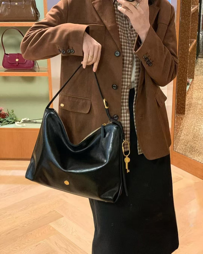 Women's Suede Tote Bag – Large Capacity Shoulder & Underarm Bag | Sarah Express