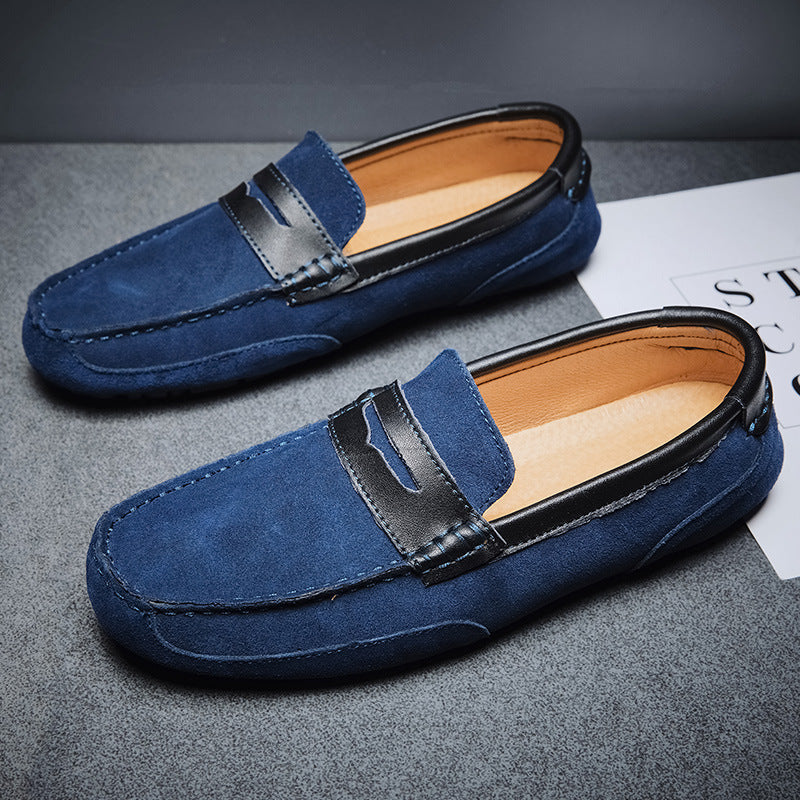 Men's Color-block Slip-On Loafer | Genuine Leather Casual Shoes