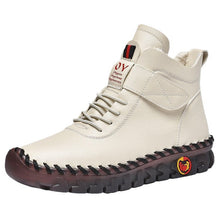 Load image into Gallery viewer, Women's High-Top Velcro Cotton Boots – Casual Flat Heel Ankle Boots