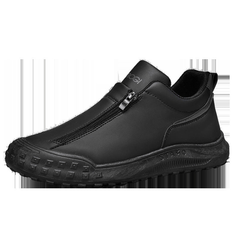 Men's Side Zipper Loafer Shoes – Soft Sole Casual Slip-On with Rubber Outsole | Sizes EU 39–44